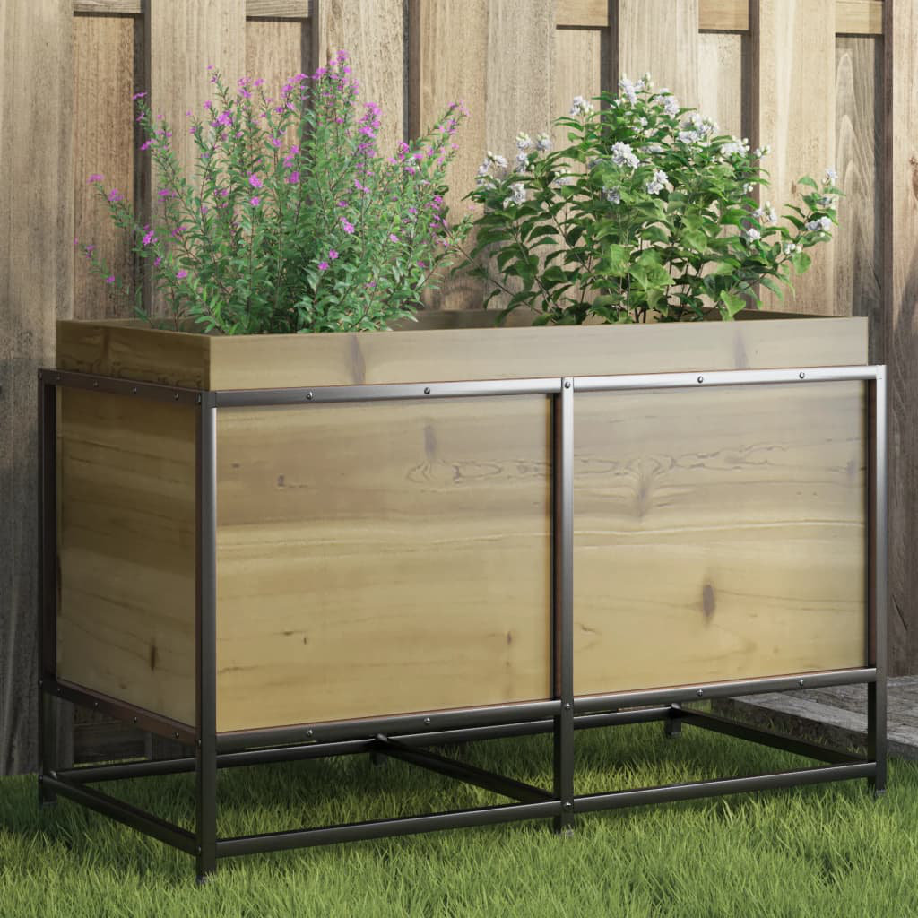DEvidaxl Vidaxl plant pot impregnated pine wood Naturally Impregnated 50cm H x 80cm W x 40cm D